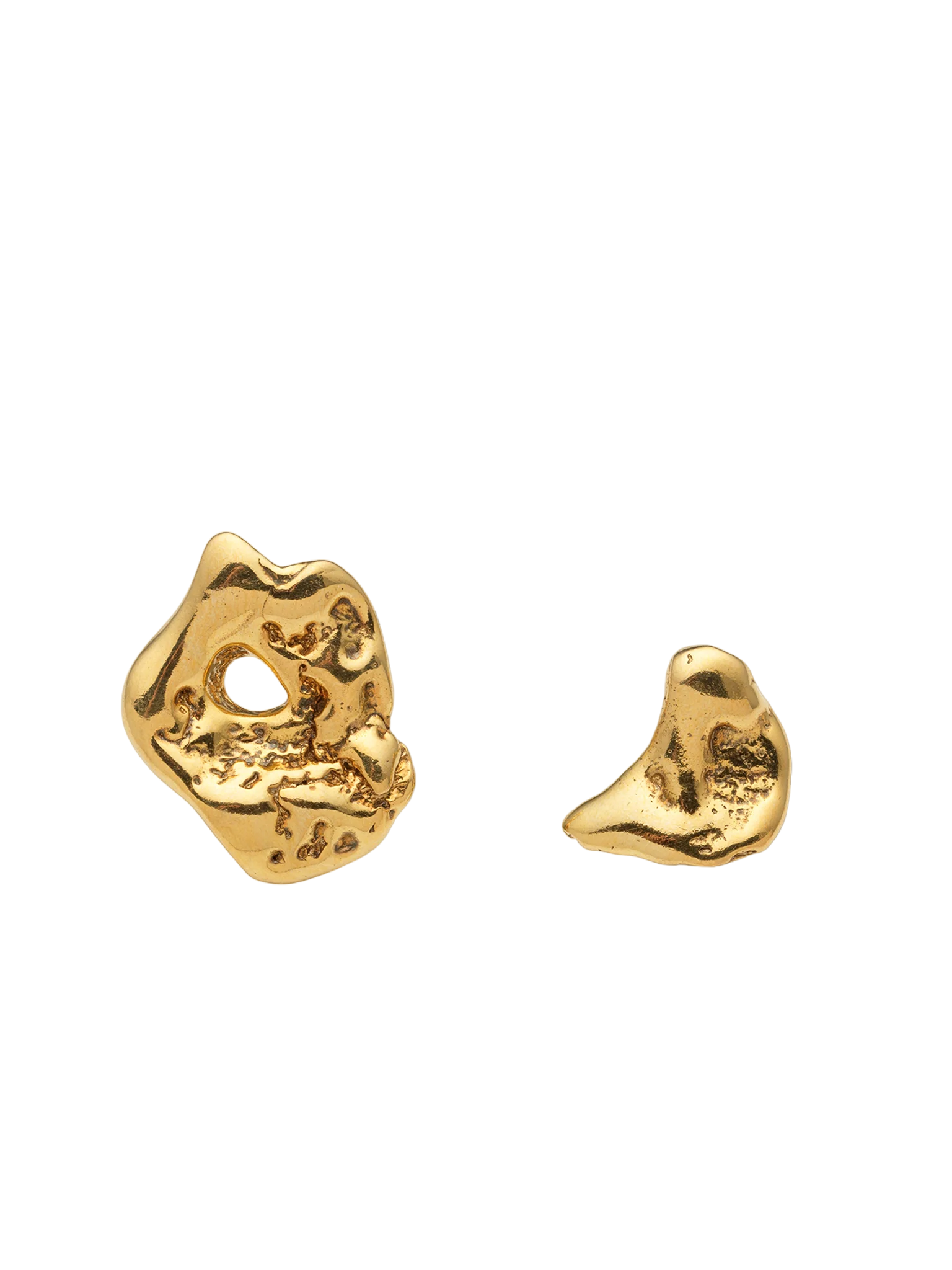 Talisman small moon earrings gold vermeil